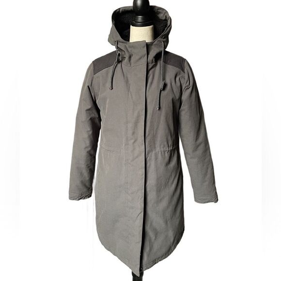 LIV Outdoor Gray “Avery” Lined Mid Length Parka w/Fleece in Hood (Size: Medium) - Picture 3 of 16